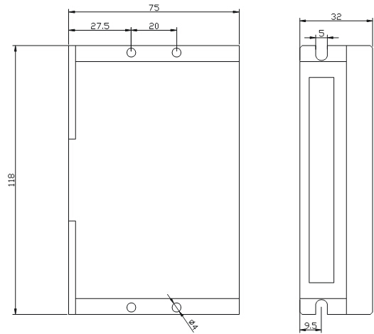 Mechanical dimension of DM556D